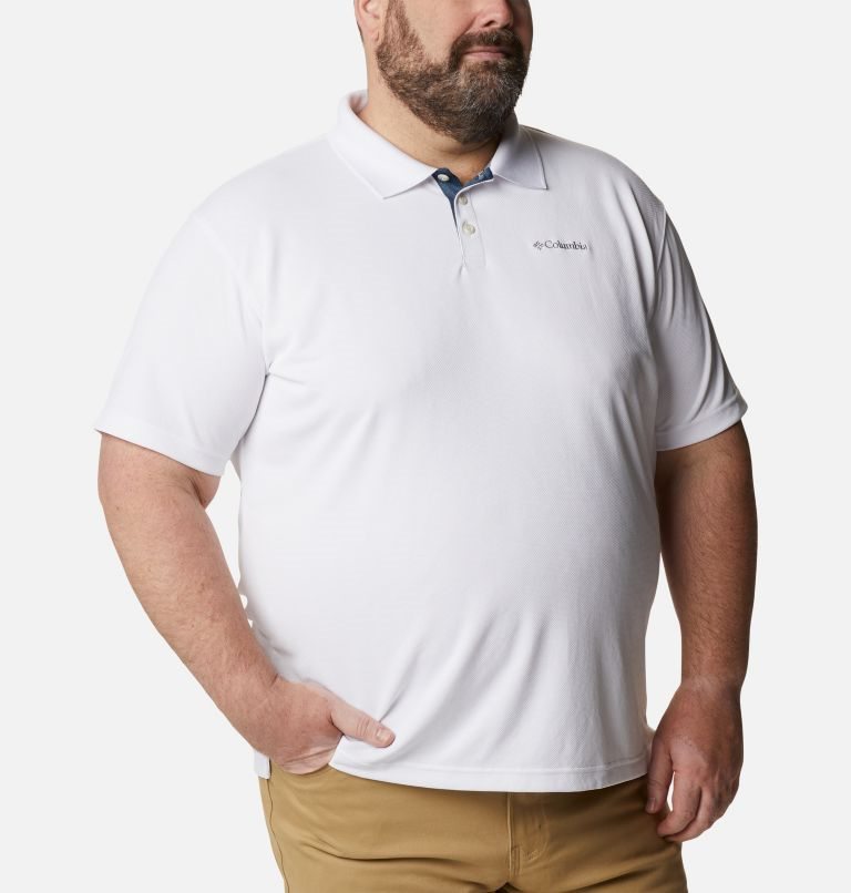 Tricouri Polo Columbia Utilizer Barbati Albi | Plus Size OW9Z018SQ